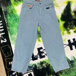 Zumiez corduroy pants size 32 baby blue baggy fit